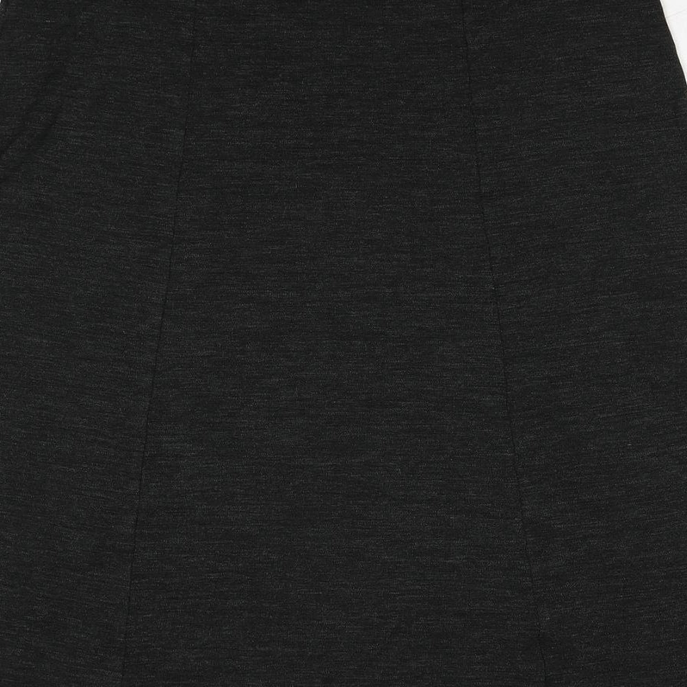 Country Casuals Womens Grey Polyester Swing Skirt Size 34 in