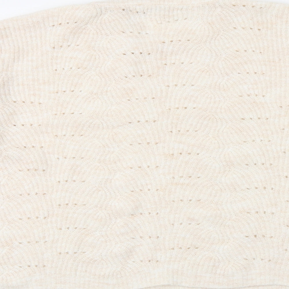 Brand and care label for Only women’s pink round neck acrylic jumper, size XL