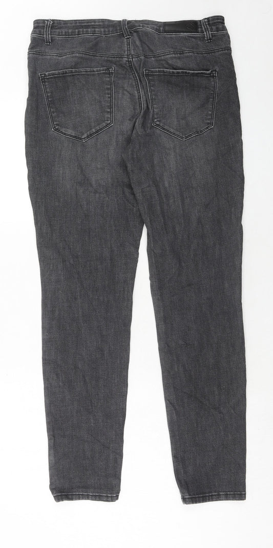 VERO MODA Womens Grey Cotton Skinny Jeans Size 32 in Slim Zip