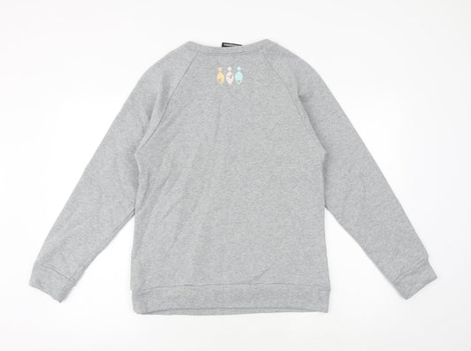 Fit Bumps and Mums Womens Grey Cotton Pullover Sweatshirt Size M Pullover