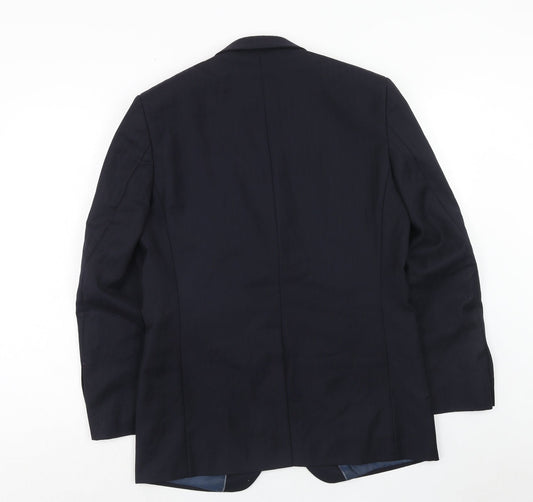 Marks and Spencer Mens Blue Wool Jacket Suit Jacket Size 40 Regular