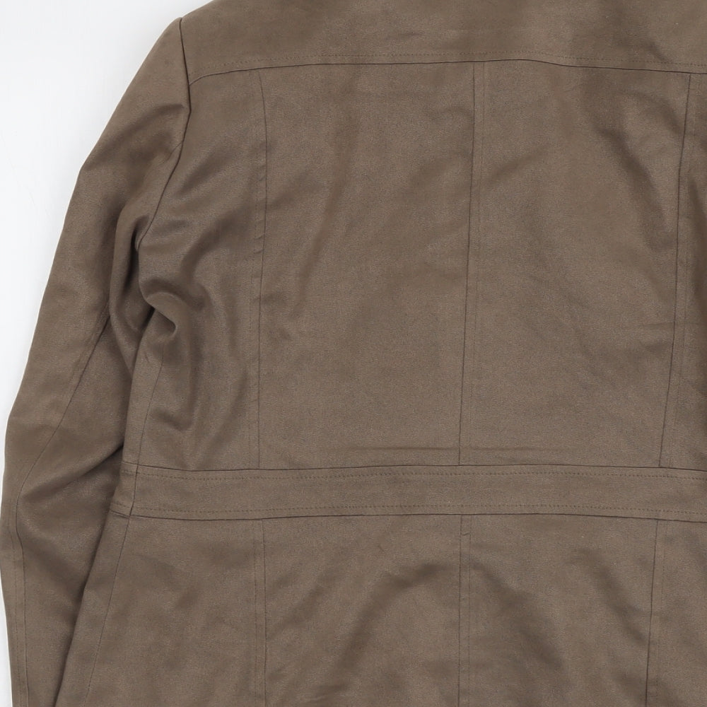 Klass Womens Beige Jacket Size 14 Zip