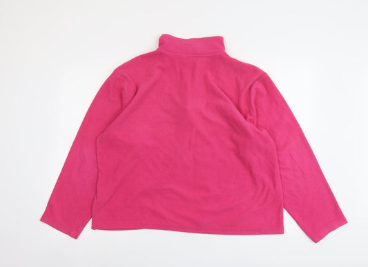 Hi Gear Womens Pink Polyester Pullover Sweatshirt Size 16 Zip