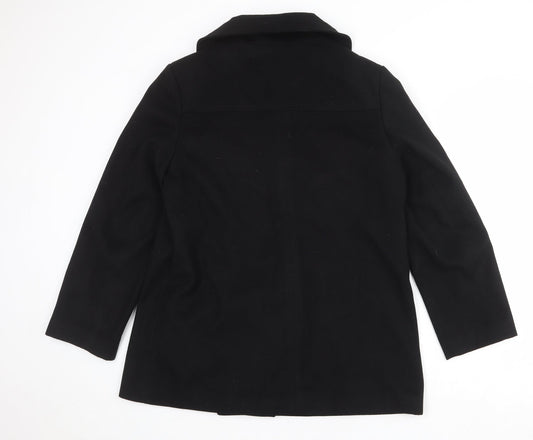 EWM Womens Black Jacket Size 14 Button