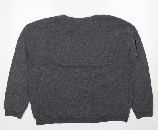 Blooming Jelly Womens Grey Polyester Pullover Sweatshirt Size XL Pullover - Easy Tiger