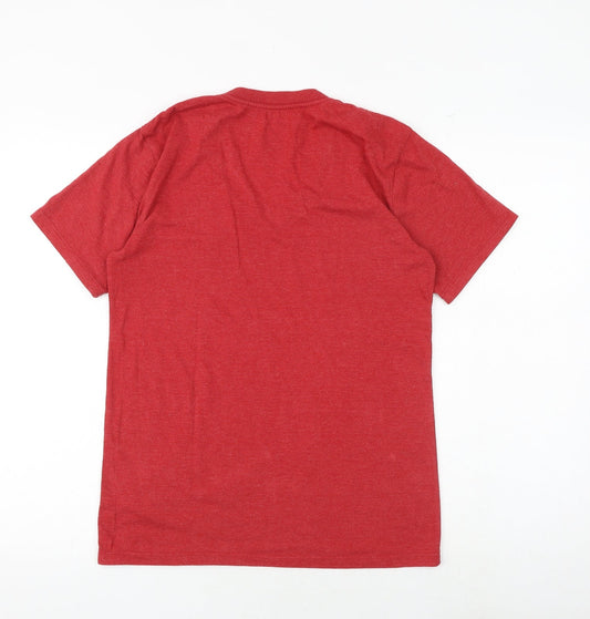 Gap Womens Red Polyester Basic T-Shirt Size XS V-Neck