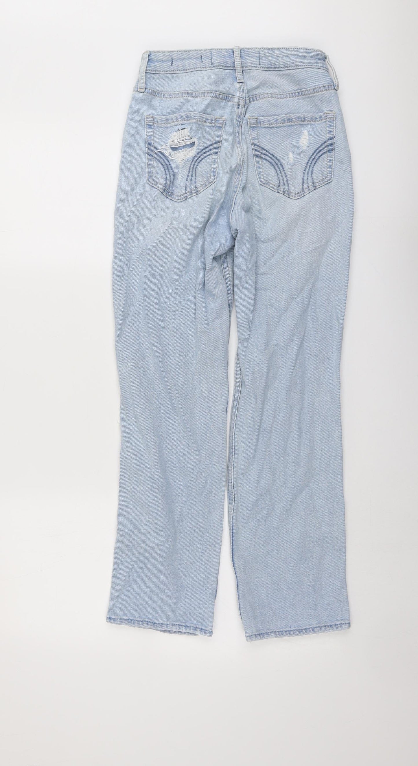 Hollister Womens Blue Cotton Mom Jeans Size 24 in L25 in Regular Button