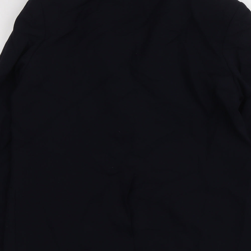 Marks and Spencer Womens Blue Polyester Jacket Suit Jacket Size 14