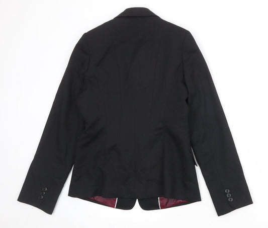 Evolution Womens Black Polyester Jacket Suit Jacket Size 10
