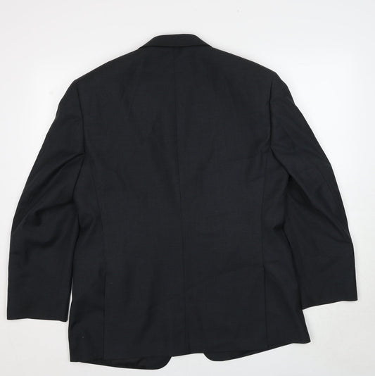 Karl Jackson Mens Grey Polyester Jacket Suit Jacket Size 42 Regular