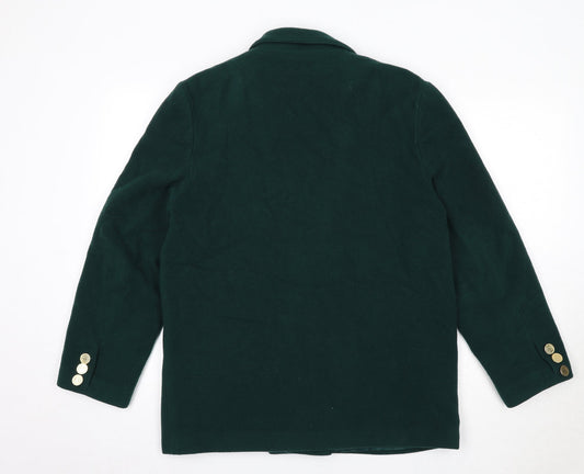 Classic Woman Womens Green Jacket Size 14 Button