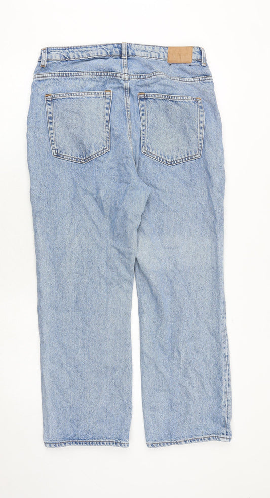 Weekday Womens Blue Cotton Mom Jeans Size 32 in L28 in Regular Zip