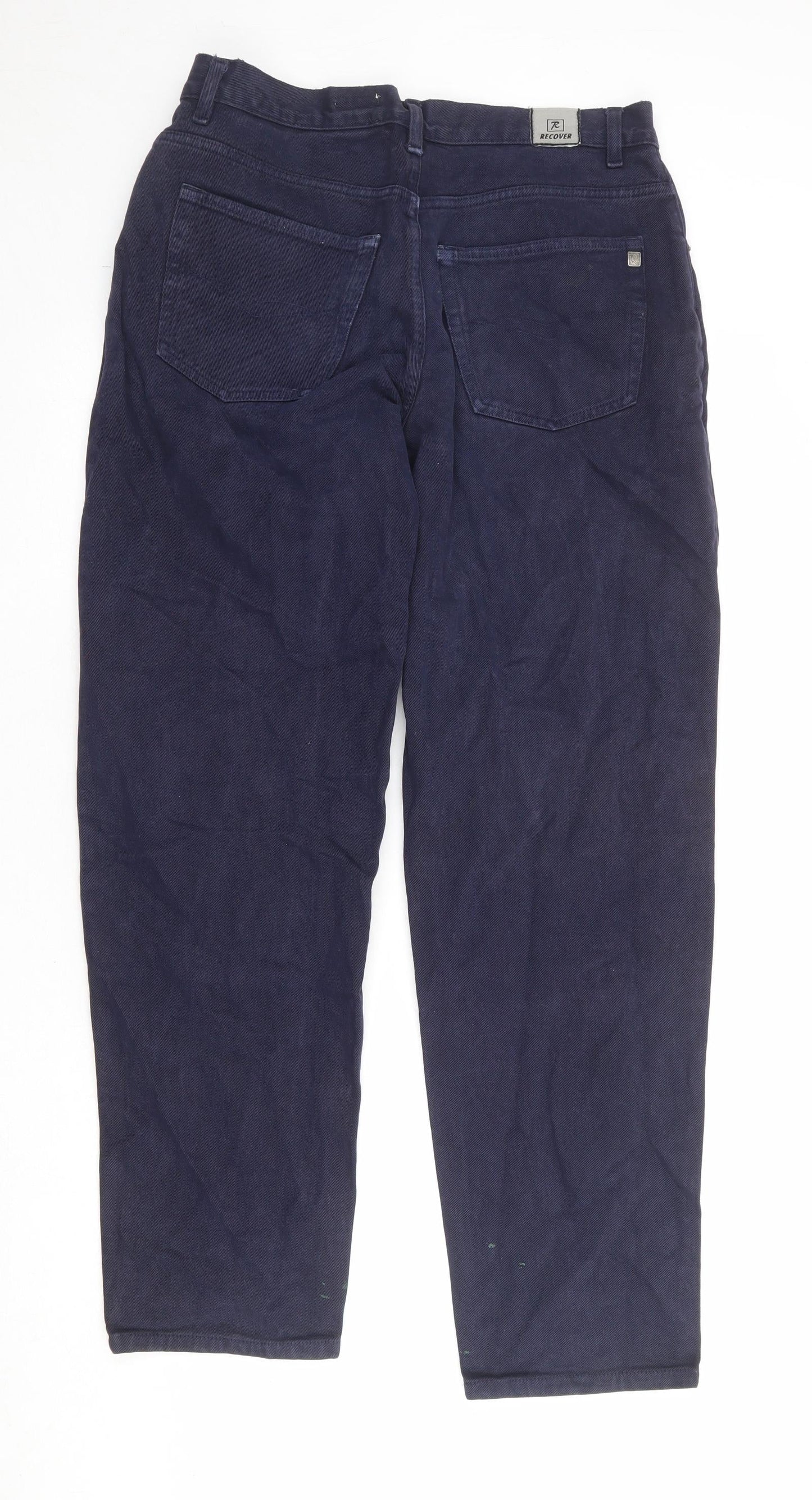 Recover Mens Blue Cotton Tapered Jeans Size 34 in Regular Zip