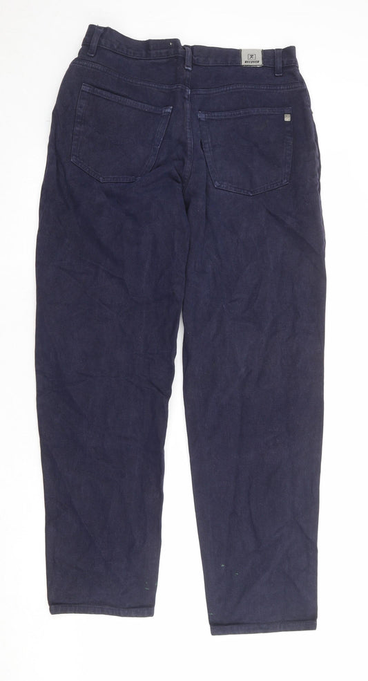 Recover Mens Blue Cotton Tapered Jeans Size 34 in Regular Zip