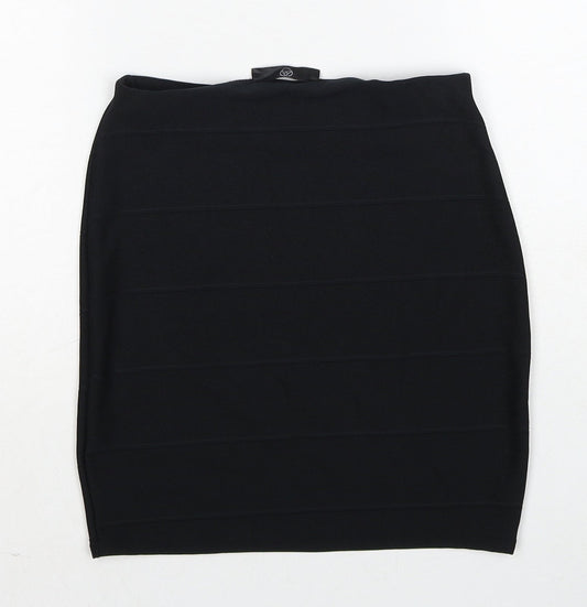 Missguided Womens Black Polyester Bandage Skirt Size 8