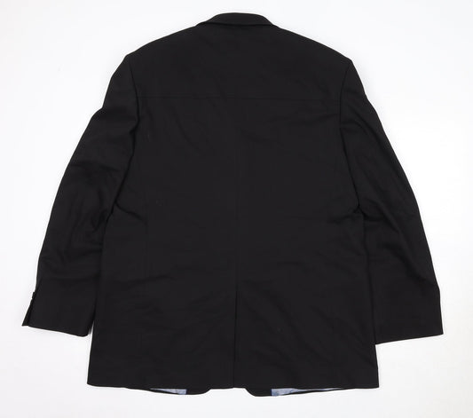 Burton Mens Black Polyester Jacket Blazer Size 44 Regular
