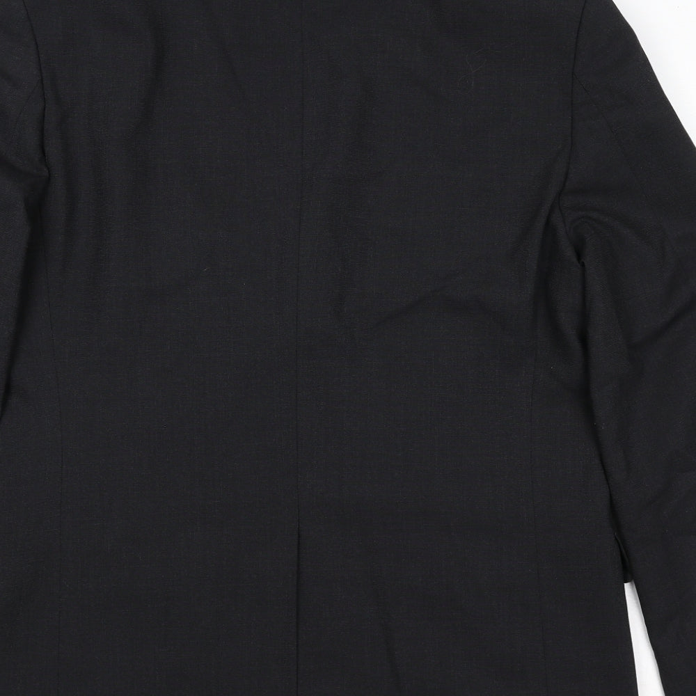 Marks and Spencer Mens Black Polyester Jacket Suit Jacket Size 40 Regular