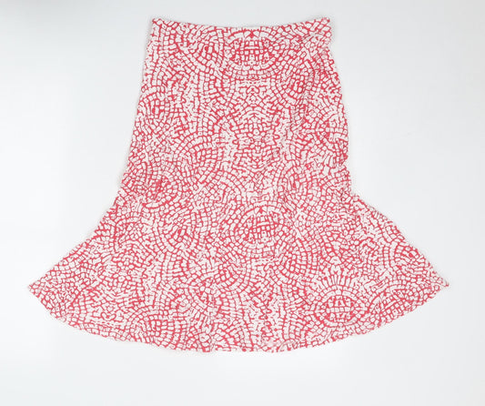 Cotswold Collections Womens Pink Geometric Polyester Swing Skirt Size S
