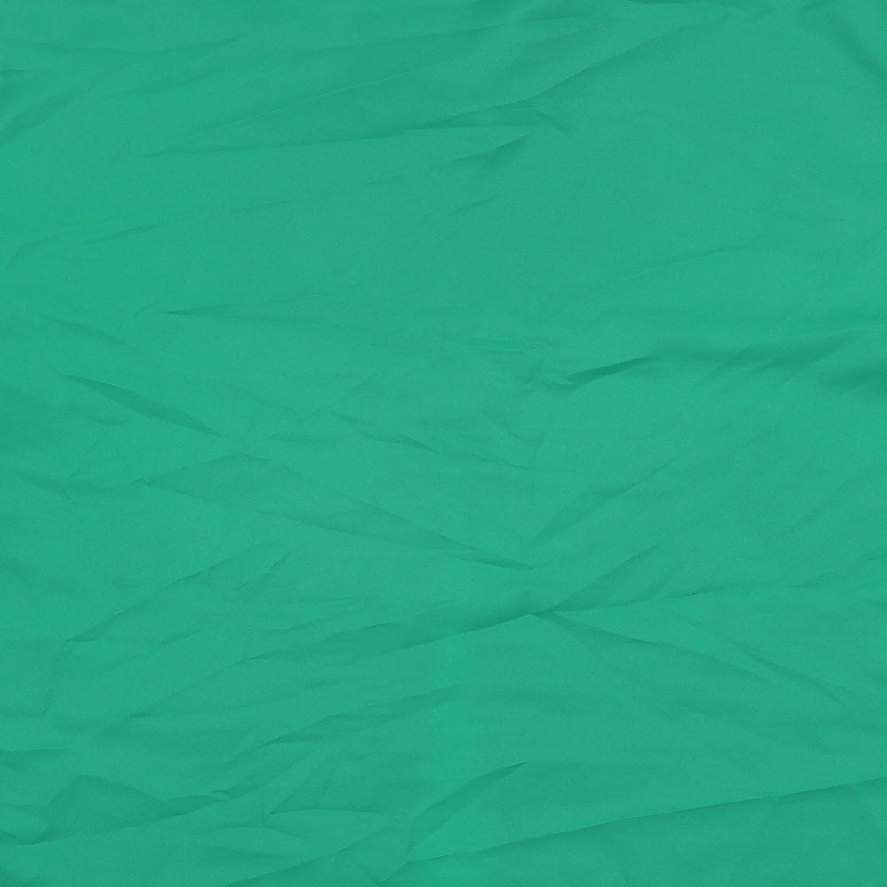 St Michael Womens Green Polyester Basic Button-Up Size 16 Collared