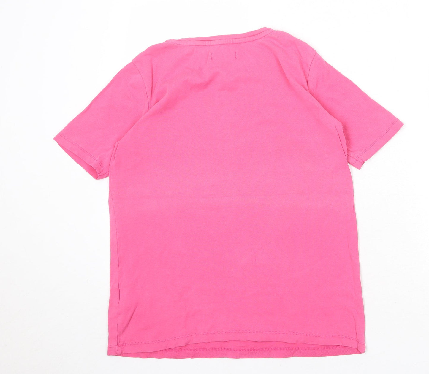 JD Williams Womens Pink 100% Cotton Basic T-Shirt Size 12 Round Neck