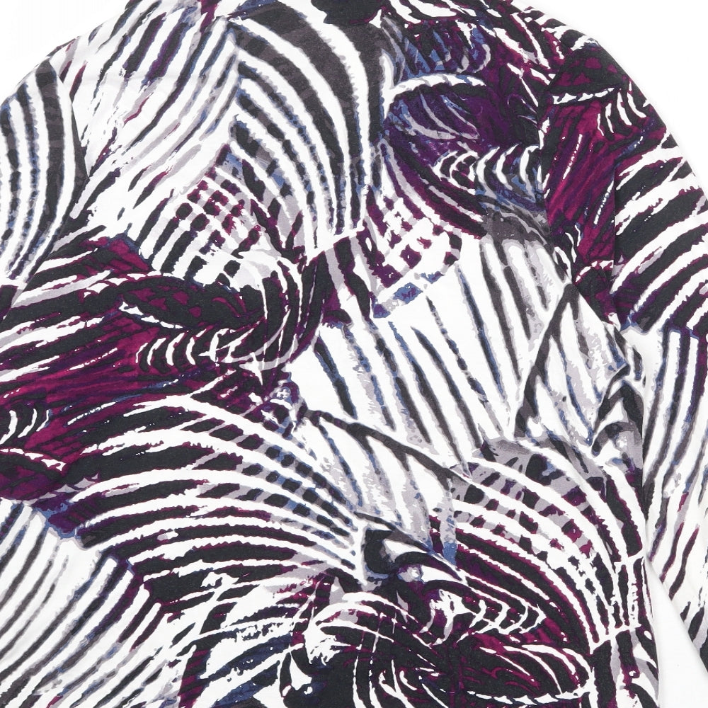Lebek Womens Multicoloured Geometric Viscose Basic Button-Up Size 20 Collared