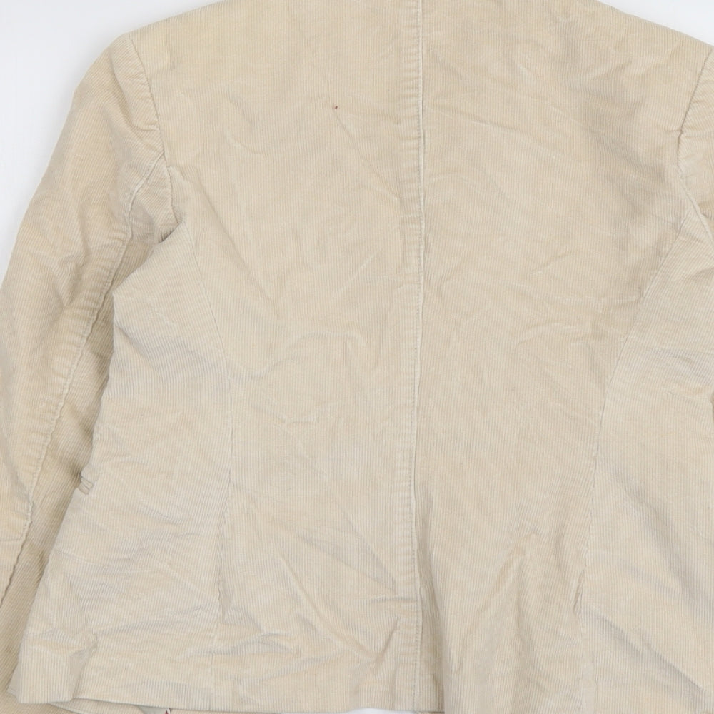 Per Una Womens Beige Jacket Size 10 Button