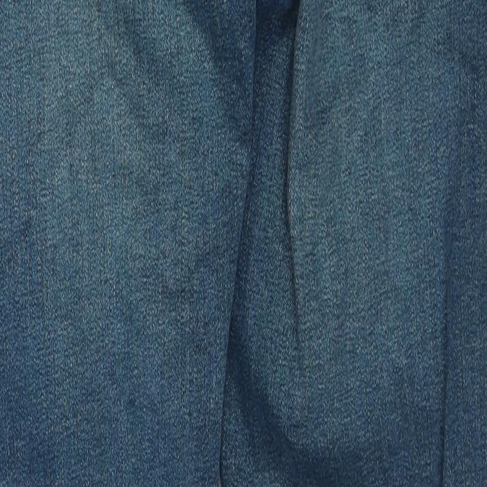 Pull&Bear Mens Blue Cotton Skinny Jeans Size S Slim Zip