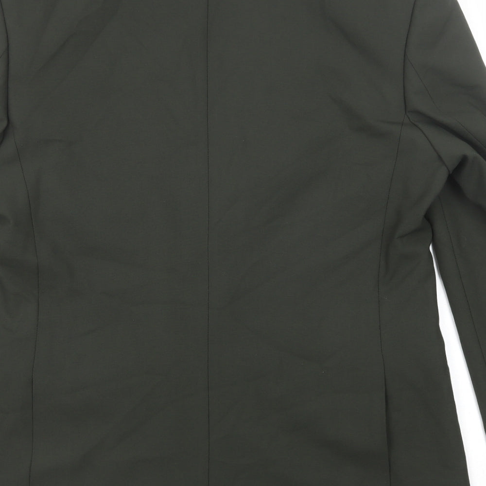 Marks and Spencer Mens Green Polyester Jacket Suit Jacket Size 40 Regular