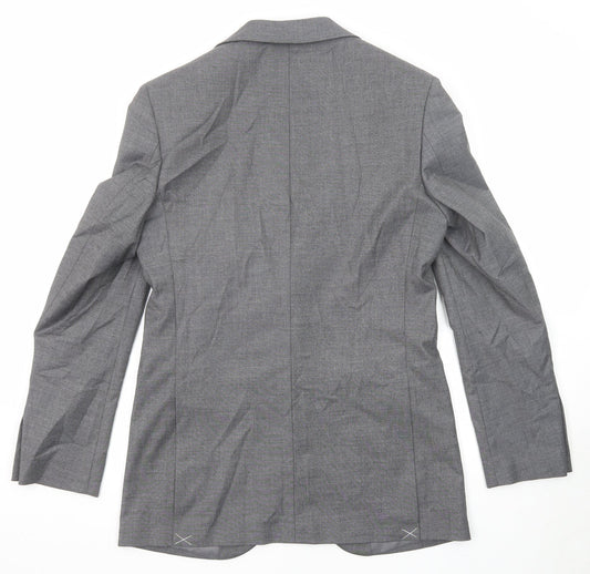 Marks and Spencer Mens Grey Polyester Jacket Suit Jacket Size 38 Regular