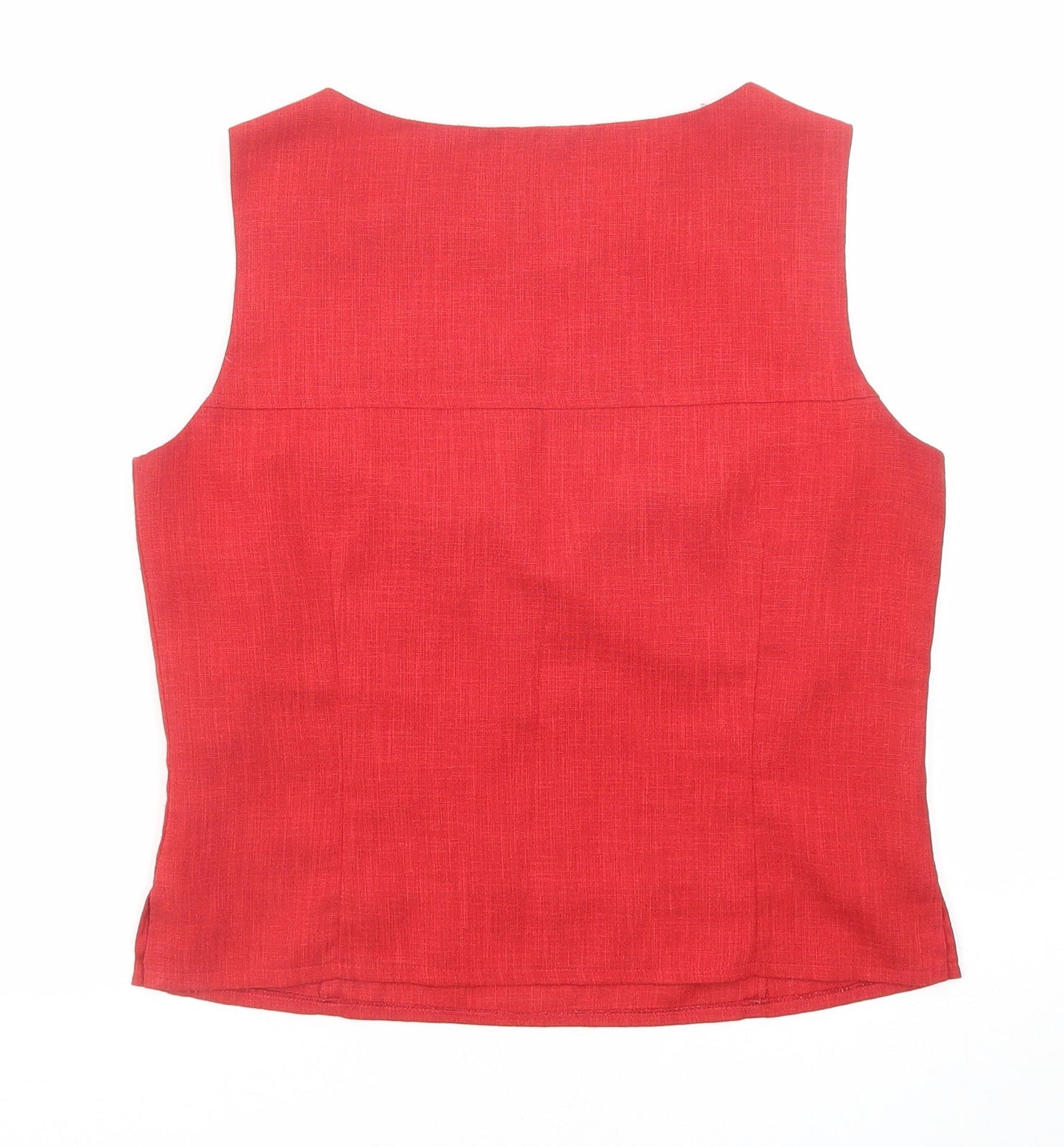 Klass Womens Red Polyester Basic Tank Size 12 Round Neck