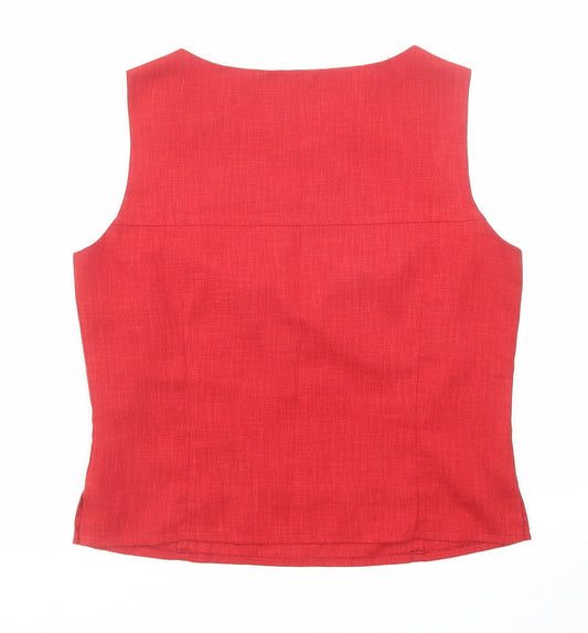 Womens UK Size 12 Klass Red Polyester Tank