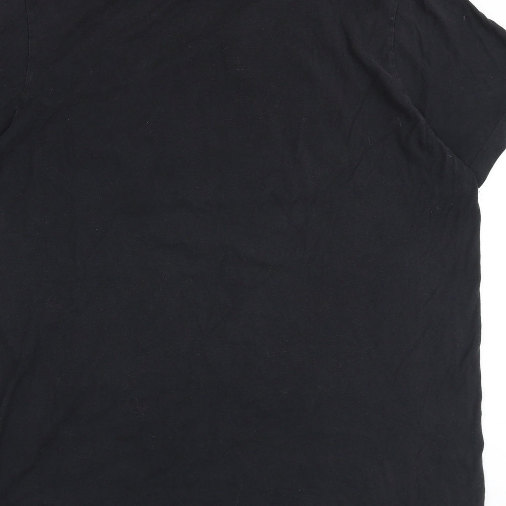 adidas Mens Black Cotton T-Shirt Size L Crew Neck