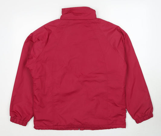 Mountain Life Womens Pink Windbreaker Jacket Size 12 Zip