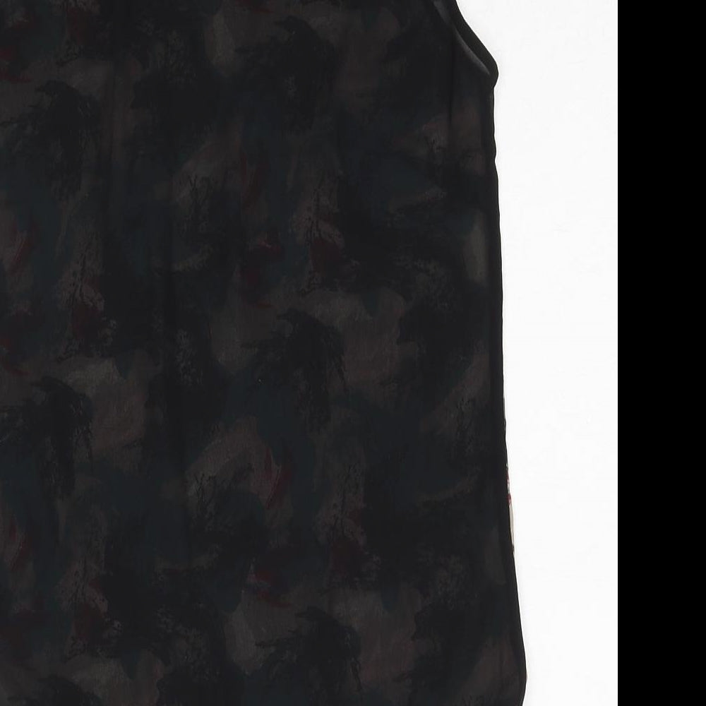 VERO MODA Womens Multicoloured Geometric Polyester Basic Blouse Size S Round Neck