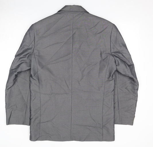 Stonebridge Mens Grey Polyester Jacket Blazer Size 38 Regular