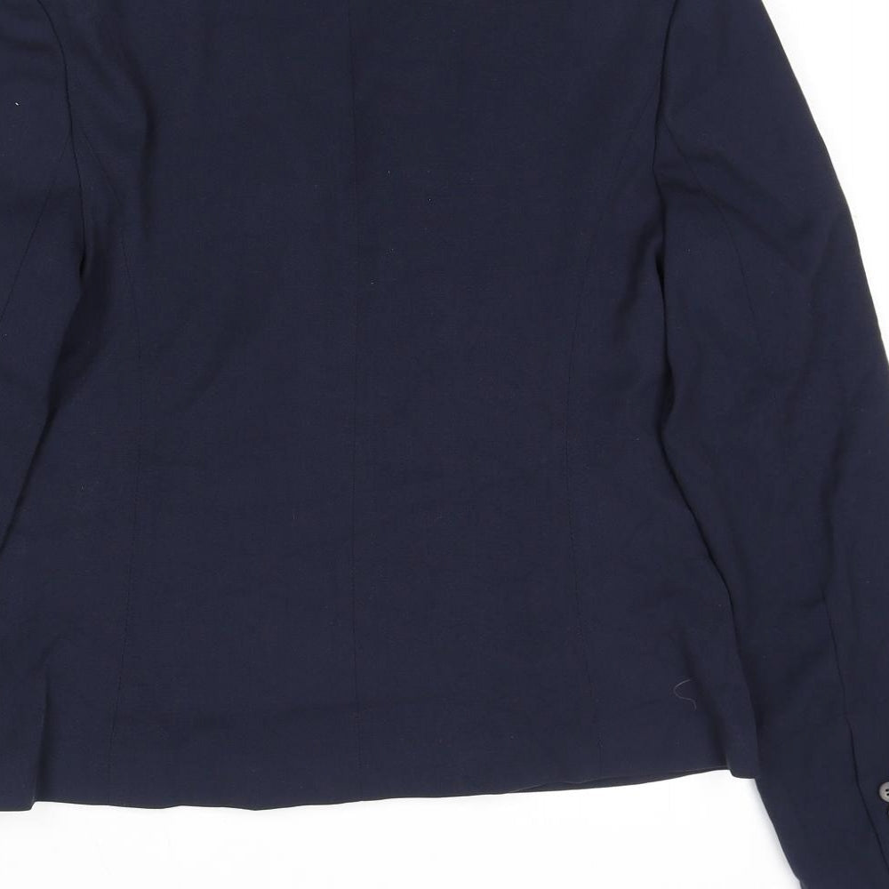 Marks and Spencer Womens Blue Polyester Jacket Suit Jacket Size 10