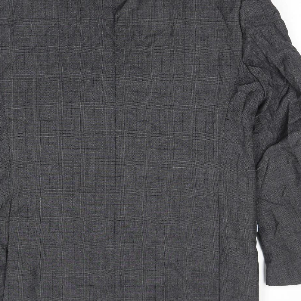 Marks and Spencer Mens Grey Wool Jacket Blazer Size 40 Regular