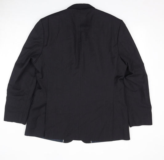 Hammond & Co Mens Black Polyester Jacket Suit Jacket Size 44 Regular