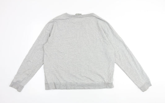 ASOS Womens Grey Cotton Pullover Sweatshirt Size 16 Pullover - Out of Office