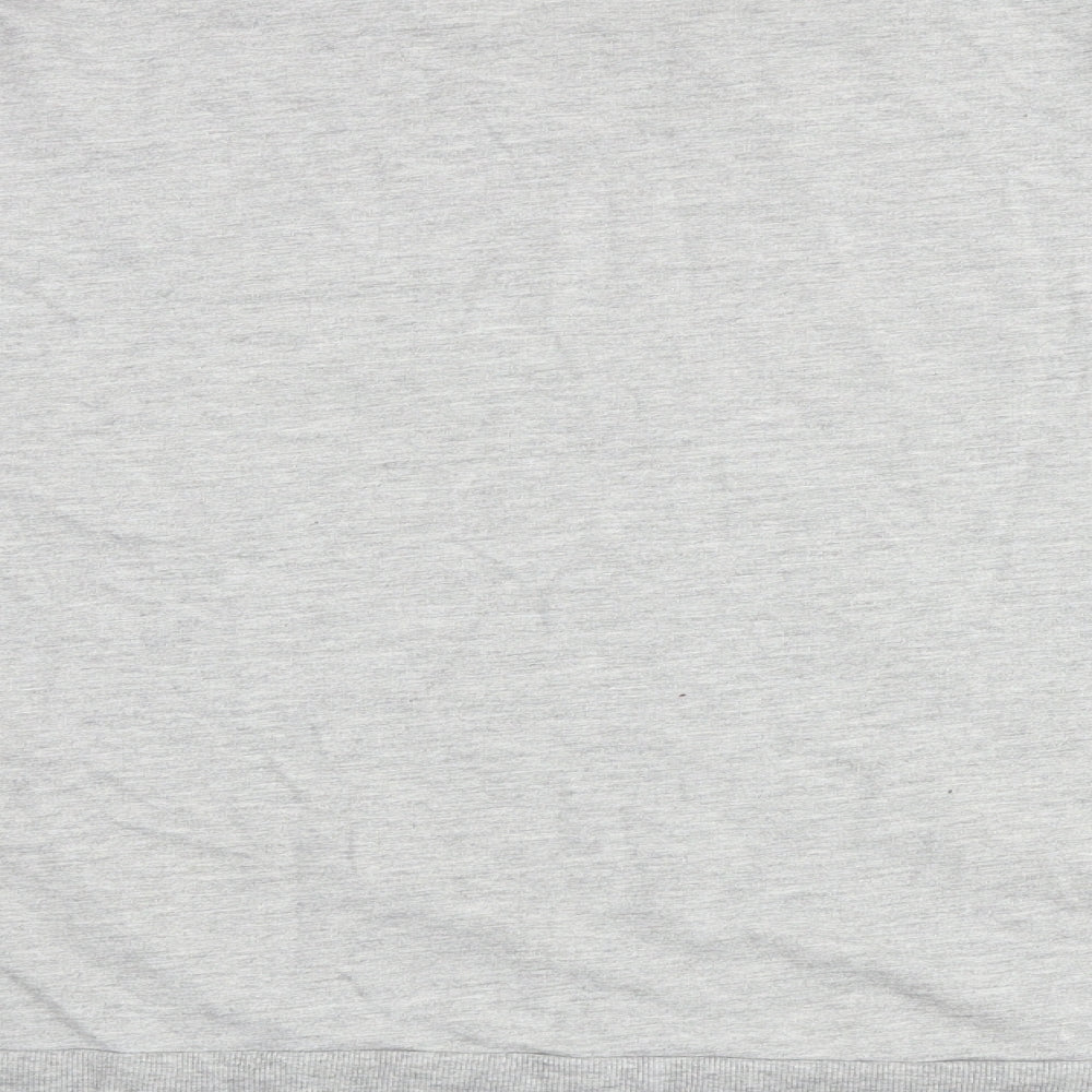 Brand and care label for ASOS women’s grey cotton pullover sweatshirt, size UK 16, pullover - out of office