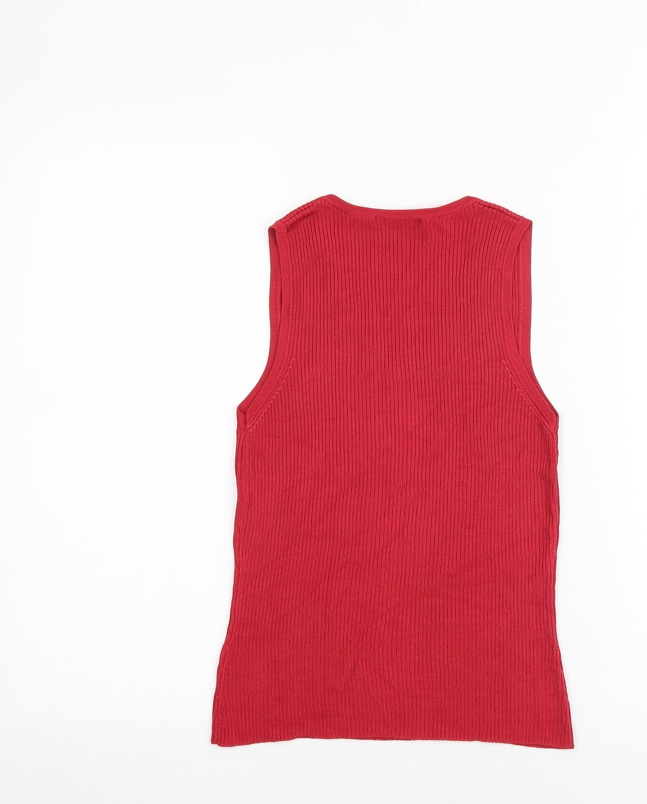 Daniel Hetcher Womens Red Viscose Basic Tank Size M V-Neck