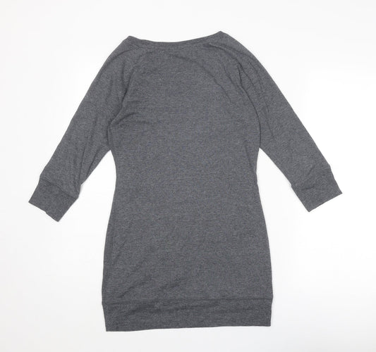 Marks and Spencer Womens Grey Cotton Pullover Sweatshirt Size 8 Pullover