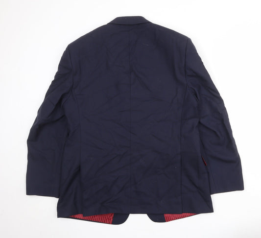 Marks and Spencer Mens Blue Wool Jacket Suit Jacket Size 44 Regular
