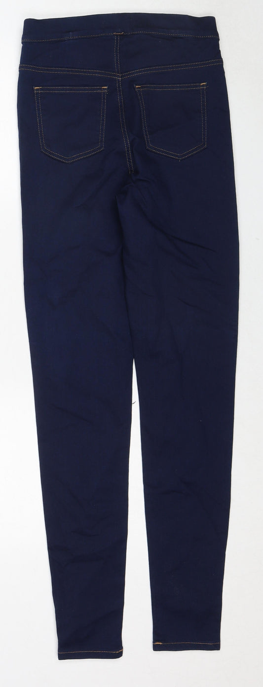 Marks and Spencer Womens Blue Cotton Jegging Jeans Size 8 Regular