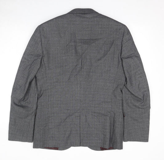 NEXT Mens Grey Polyester Jacket Suit Jacket Size 40 Regular