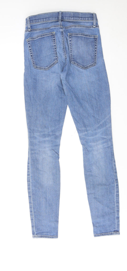Gap Womens Blue Cotton Skinny Jeans Size 26 in Regular Zip
