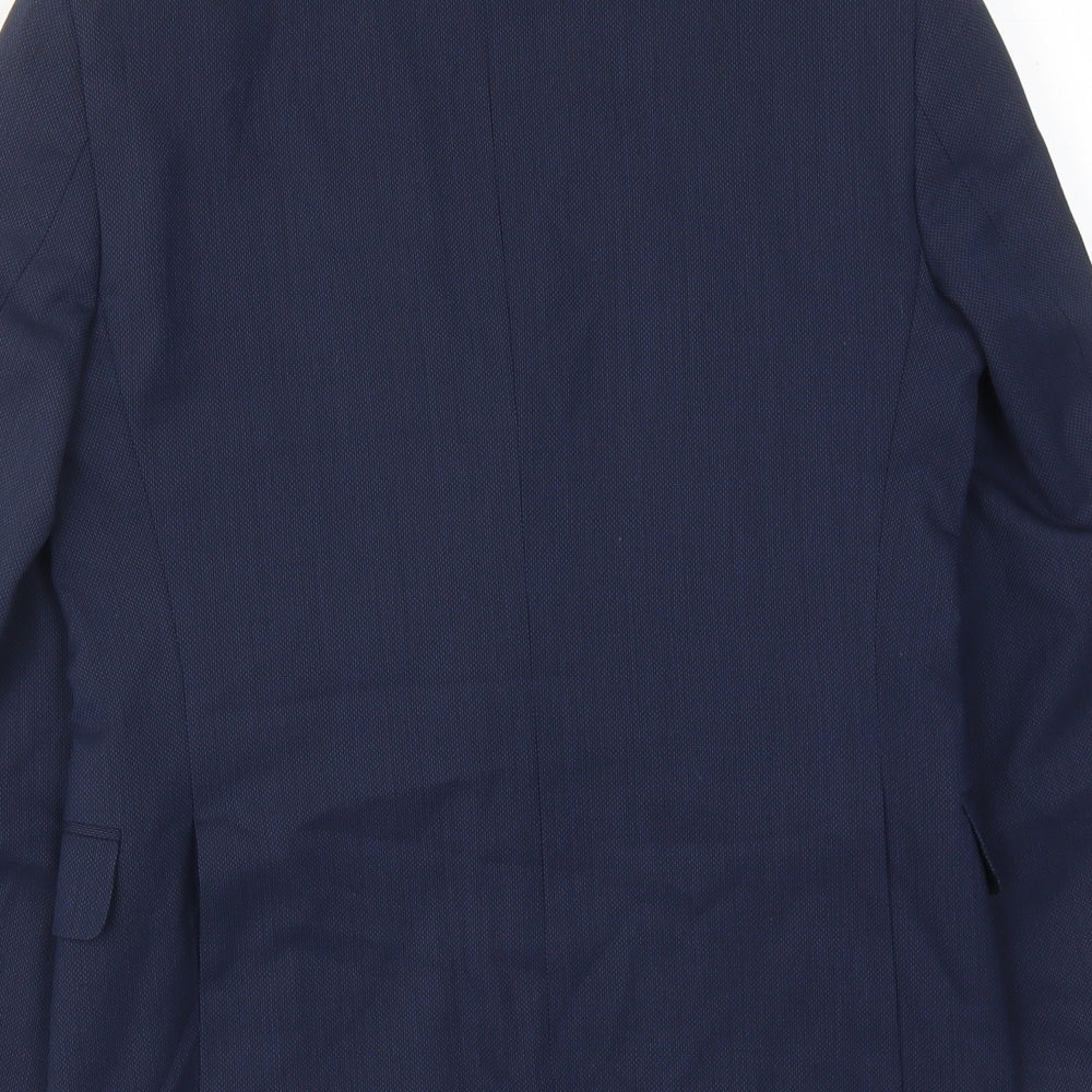 Marks and Spencer Mens Blue Polyacrylate Fibre Jacket Suit Jacket Size 36 Regular