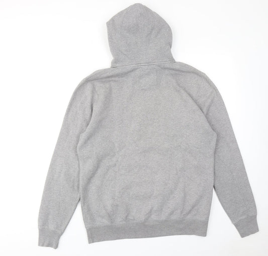 Jack Wills Mens Grey Cotton Pullover Hoodie Size M - Wills