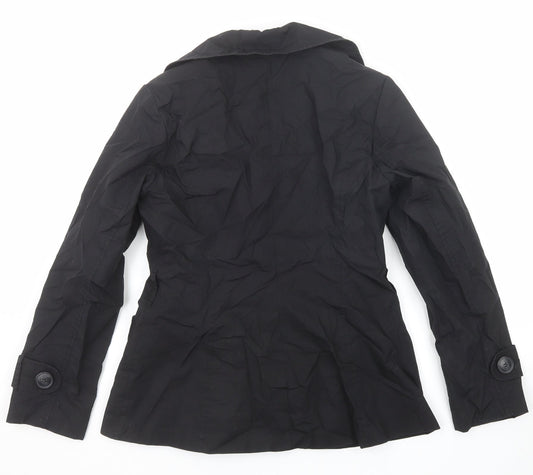 H&M Womens Black Jacket Size 8 Button