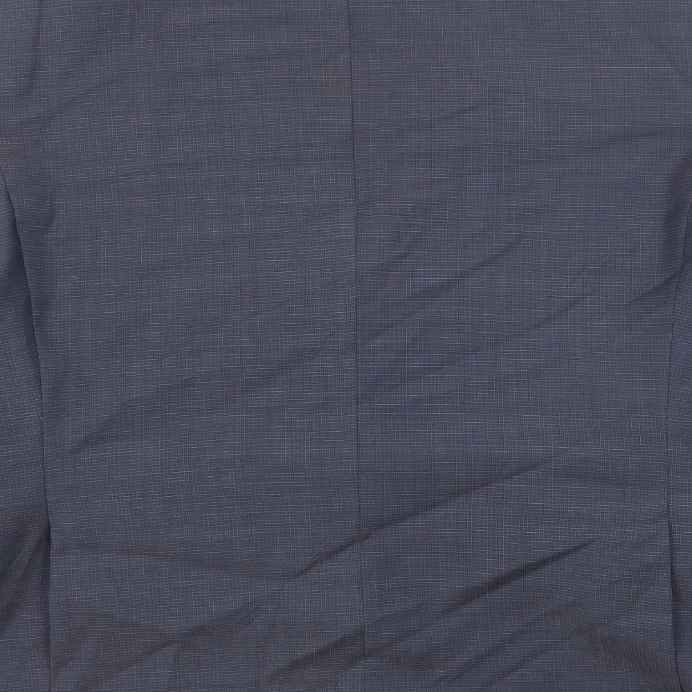 Brand and care label for Autograph men’s blue wool jacket suit jacket, size 42, regular
